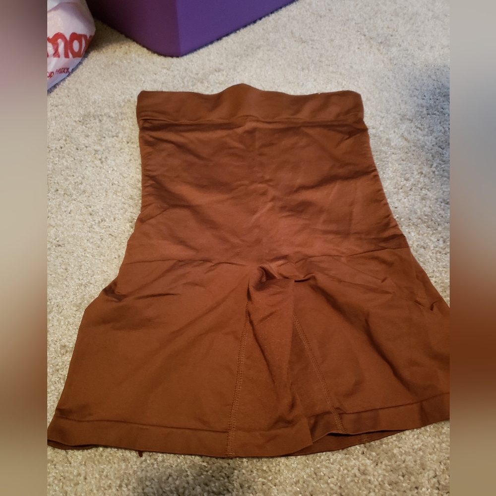 "Cacique" Brown Ultra High Waist Slimmer Short Size Large